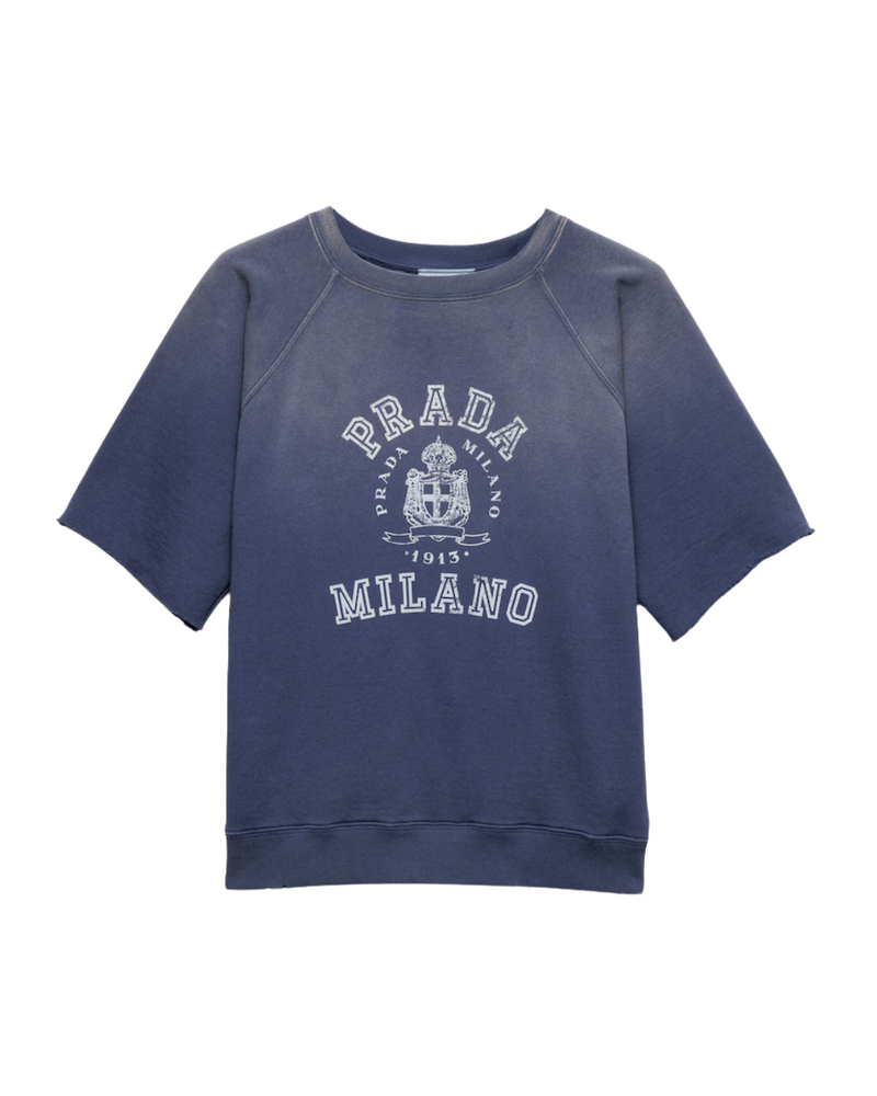Camiseta Prada em fleece de algodão