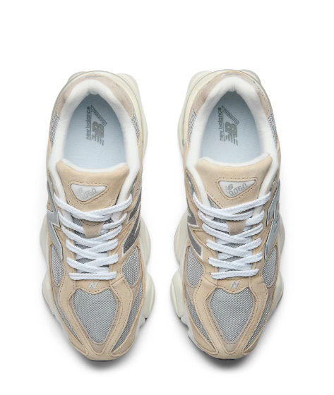 New Balance 9060 Marrom Claro/Cinza Metalizado